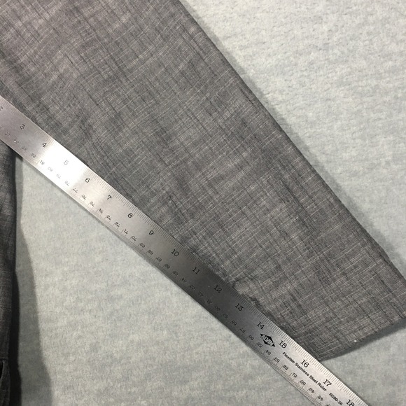 CJ Banks X 14W Short Gray Ruched Blazer Jacket Pleated Shoulder Pads Open Lined - Picture 5 of 12